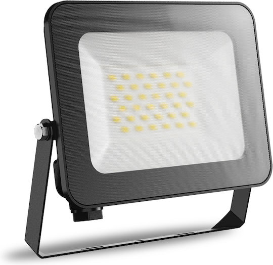 Fos me LED Flood Light 30W Natural White 4000K With Photocell