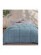 Nef-Nef Homeware Duvet Queen with Hollowfiber Filling 240x220cm Colorfull Smoke Blue 330 GSMGsm