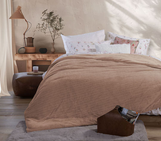 Nef-Nef Homeware Комбинирано одеяло Единично 160x220бр Ezra Мока