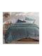 Nef-Nef Homeware Duvet Cover Queen 220x240cm Singular Green 250 GSMGsm