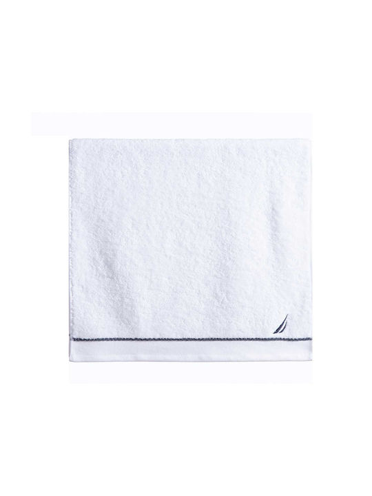 Nef-Nef Homeware Πετσέτα Χεριών Nautica Coast 30x50εκ. Λευκή Βάρους 600gr/m²