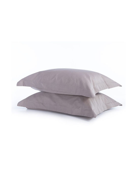 Nef-Nef Homeware Elements 24 Pillowcase Set Oxford Brown 52x72cm.