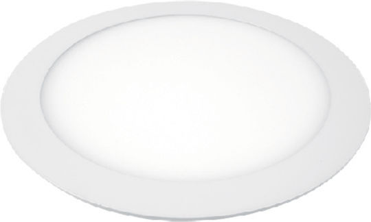 Elmark Στρογγυλό Χωνευτό LED Panel 23W με Φυσικό Λευκό Φως 4000K