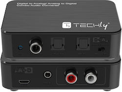 Techly Toslink / RCA / micro USB male σε Toslink / RCA / micro USB female
