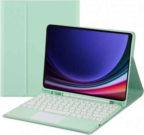 Flip Cover with Keyboard in English US Green (Samsung Galaxy Tab S8 Ultra S9 Ultra)