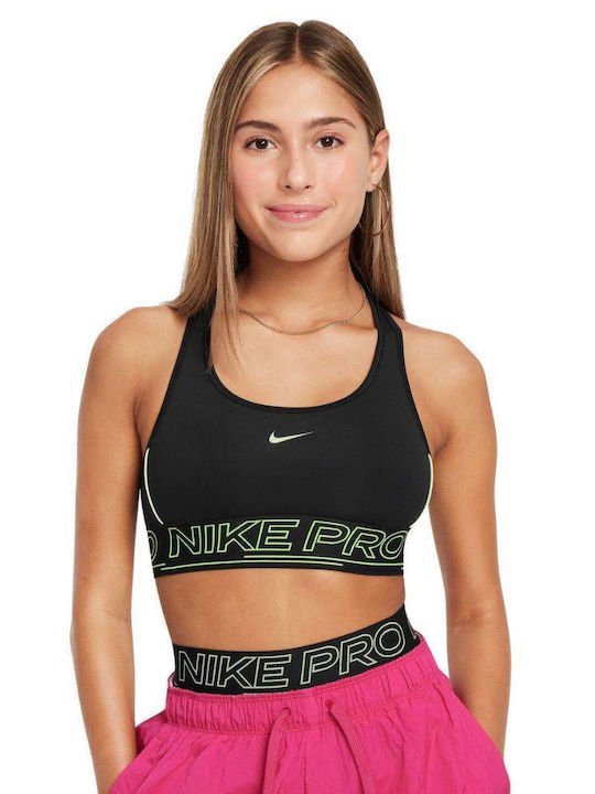Nike SWOOSH Set of Kids' Bralettes Dri-Fit Black / Volt