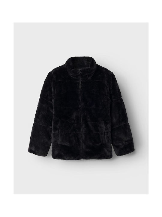 Name It Kids Fur Coat Black