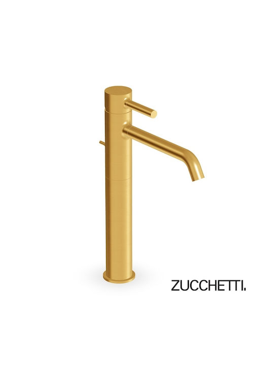 Zucchetti Mixing Tall Sink Faucet Gold