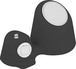 Magsafe Desktop-Ständer Apple Watch AirPods 3-in-1 Dock Schwarz Magsafe Desktop-Ständer Apple Watch AirPods 3-in-1 Dock Schwarz