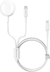 Apple Watch iPhone iPad Power Delivery USB-C Cable Swissten 1.2m White Apple Watch iPhone iPad Power Delivery USB-C Cable Swissten 1.2m White