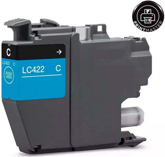 Συμβατό Μελάνι Εκτυπωτή InkJet Brother LC-422C 550 Σελίδων 11ml Κυανό 1τμχ