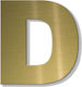 House Letter Sticker ''d'' 80 X 64 Mm Gold Matt...