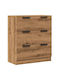 Wooden Chest of Drawers Coffee 60x30x70cm