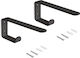 Emuca Eckregal Schwere Ausführung Holz in Schwarz Farbe 200x80mm 2Stück 4101514