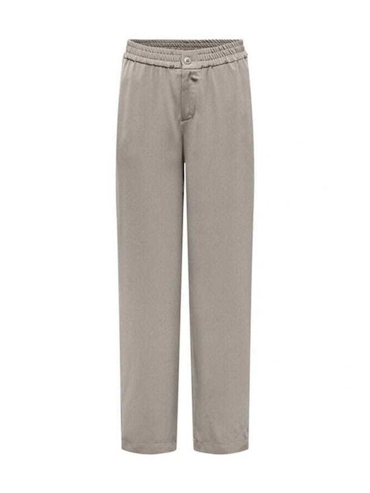 Only Women's Fabric Trousers Beige