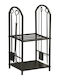 Outsunny Металик Рафт Съхранение на Дърва 41.5x32.5x74.5см Черен