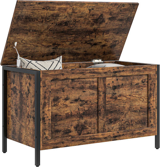 HomCom Dekorative Koffer Hölzernes 80x40x49cm Braun