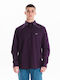 Long-sleeved Cotton Shirt Purple