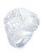 PS Silver Ring with Zircon made of Silver