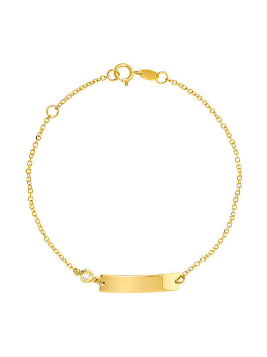 Kritsimis Damen Armband Id Label It mit Name aus Gold 9K