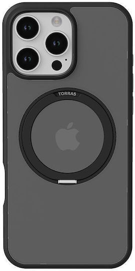 Torras Ostand Pro MagSafe Silikon Umschlag Rückseite 1.5mm Schwarze (iPhone 16 Pro)