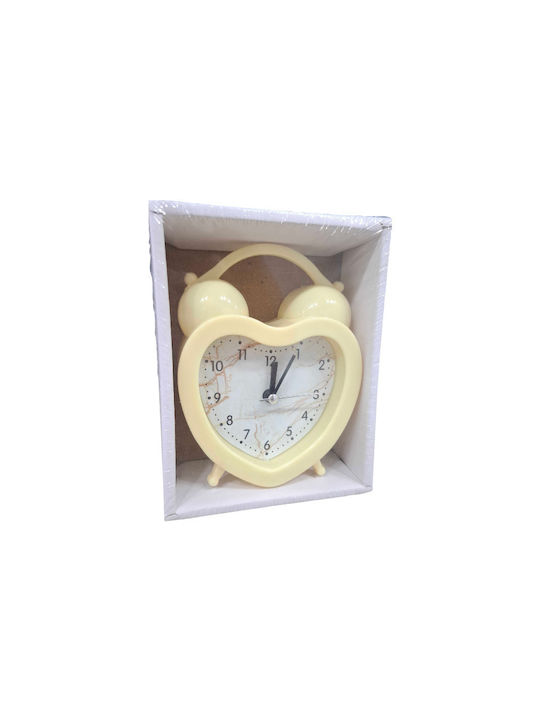 Tabletop Clock with Alarm Yellow 198417