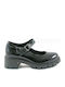 Patent Leather Women's Moccasins in Black Color