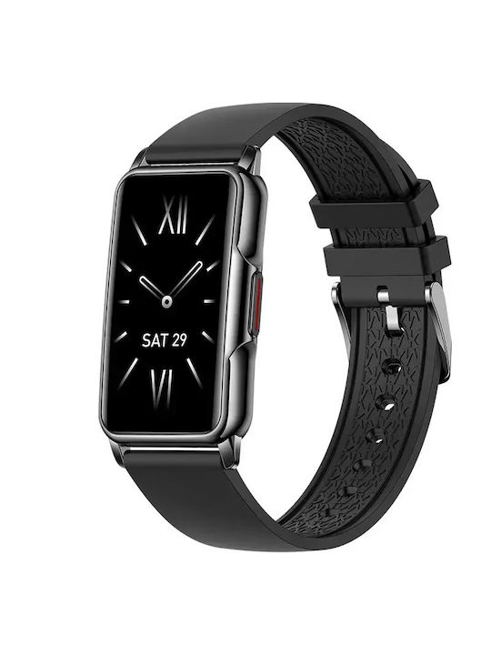 Women's Smart Bracelet Nubi H80 Pulse Calories Blood Pressure Bluetooth Notifications Pedometer Black