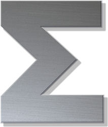 One Two Three Done Πινακίδα με Γράμμα Σ σε Ασημί Χρώμα 8cm 13319-80-Σ-IN