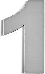 One Two Three Done Πινακίδα με Αριθμό σε Ασημί Χρώμα 8cm 13319-80-1-IN One Two Three Done Πινακίδα με Αριθμό σε Ασημί Χρώμα 8cm 13319-80-1-IN