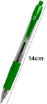 Madrid Papel Pen Ballpoint with Blue Ink Green Body