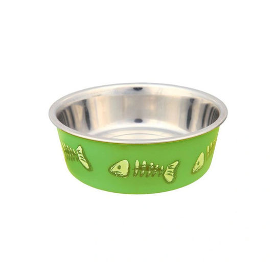 Trixie Edelstahl Platte Futter & Wasser für Hund & Katze 250ml 12cm in Grün Farbe