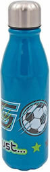 Must Kids Water Bottle Football Aluminium Blue 500ml