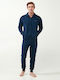 Vamp Χειμερινό Ανδρικό Παντελόνι Πιτζάμας Fleece Blue Caviar