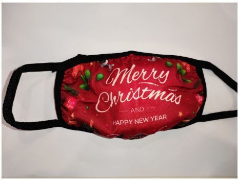 Royalty Medical Supplies Μάσκα Προστασίας Υφασμάτινη για Παιδιά Mery Christmas & Happy New Year 1τμχ