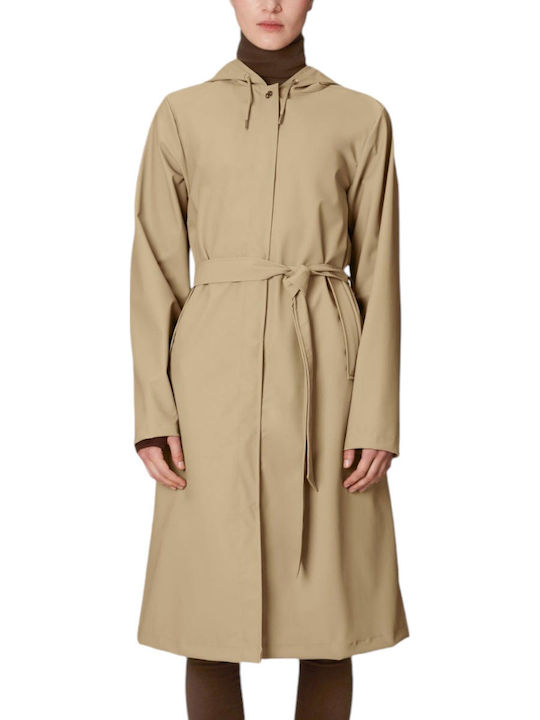 Rains Aline Longer Μπουφάν Beige