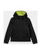 Waterproof Kids' Sports Jacket with Lining & Hood Green
