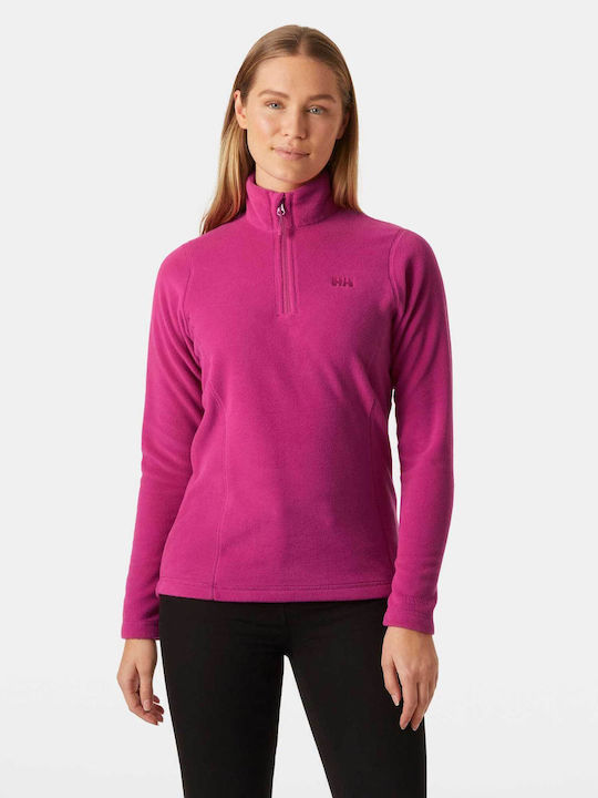 Daybreaker Women's Fleece Blouse Long Sleeve with Zipper Purple