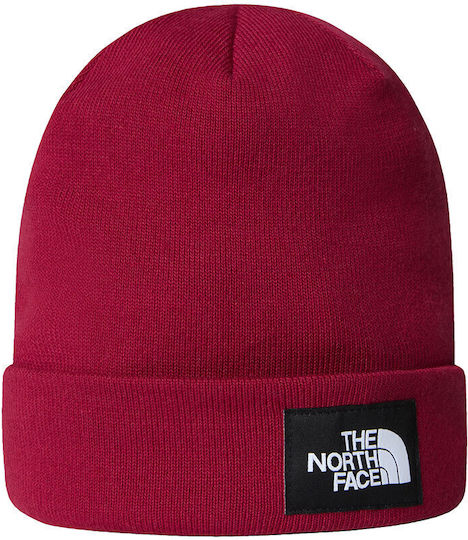 Dock Worker Recycled Beanie Unisex Beanie Gestrickt in Burgundisch Farbe