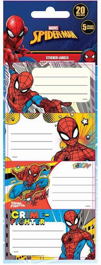 Diakakis Notebook Labels 20pcs Spiderman