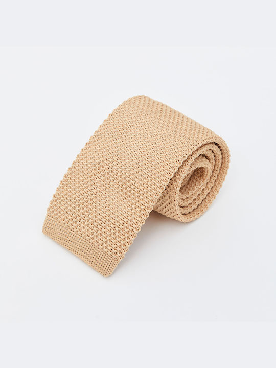 Aristoteli Bitsiani Men's Tie Knitted in Beige Color