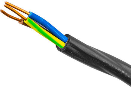 Elmark Καλώδιο Ρεύματος με Διατομή 3x1.5mm² σε Μαύρο Χρώμα 1m