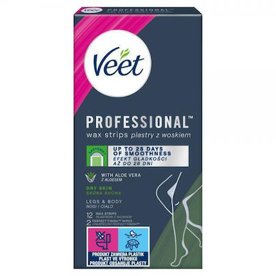 Veet Professional Hair Removal Wax Strips 12pcs