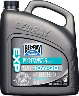 Bel-Ray Exp Ester Motorcycle Oil for Four-Stroke Engines 10W-30 4lt