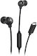 Motorola 14591-0049 Earbuds Freisprecheinrichtung Kopfhörer mit Stecker USB-C Schwarz