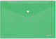 Typotrust Folder Transparent with Button for Paper A4 Green