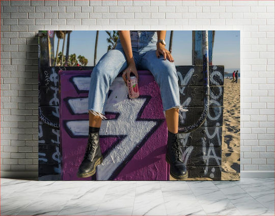 Graffiti Denim Painting 120x80