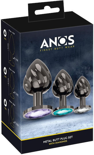 Anos Πρωκτικές Σφήνες Σετ Small Διάφανες