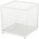 Metallisch Schreibtischorganisator in Weiß Farbe 12.5x13x12.5cm