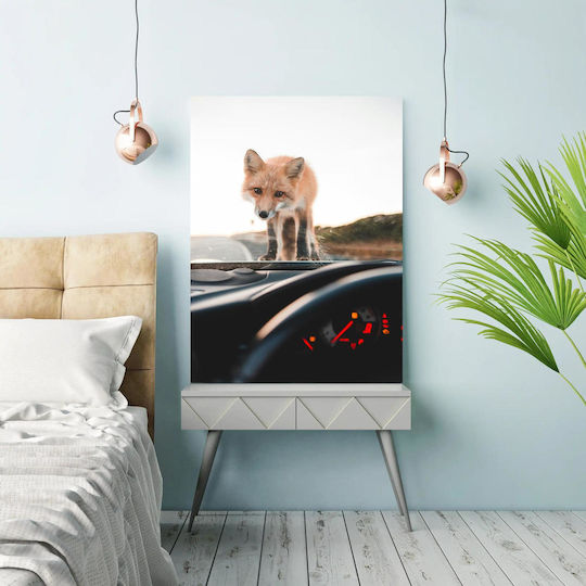 Πίνακας Fox On Car Dashboard Fox Στο Ταμπλό Αυτοκινήτου 80x120